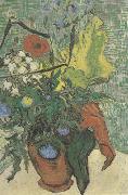 Vincent Van Gogh Wild Flowers and Thistles in a Vase (nn04) Sweden oil painting reproduction